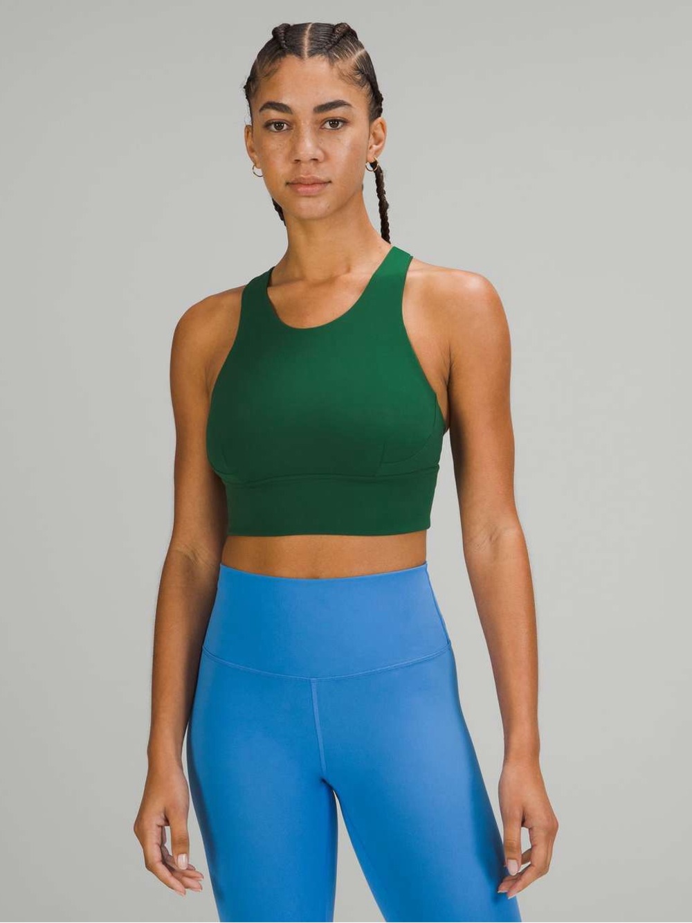 Lululemon Wunder Train Longline Bra *Medium Support, C/D Cup Everglade Green